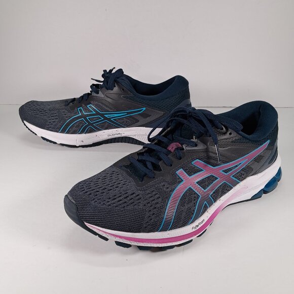 Asics Athletic Shoes Women 11.5 WIDE GT-1000 Black Purple Blue Running 1012A879 - Picture 2 of 16
